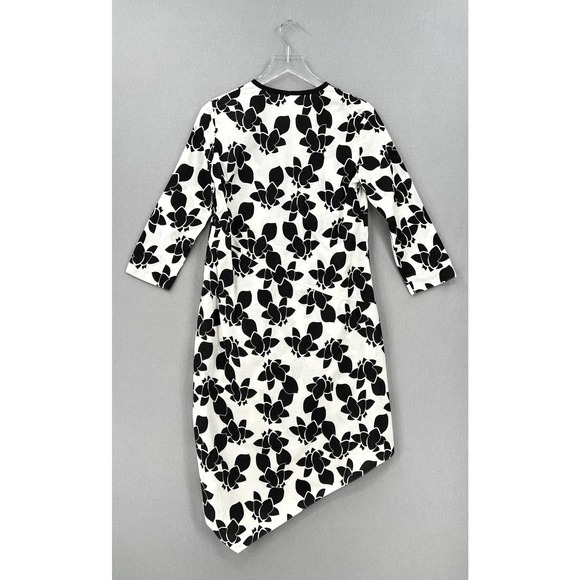 THAKOON ADDITION Tunic Womens 0 White Black Cotton Silk Voile 3/4 sleeve - Picture 2 of 15